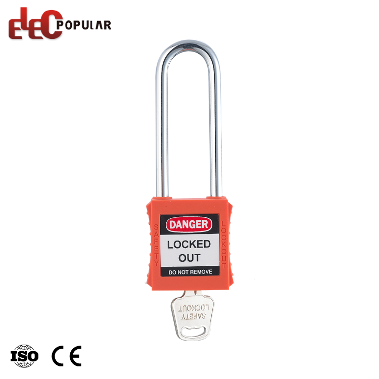 Design Upgrade Safe Lock Steel Nylon Shackle Safety Padlock with Master key