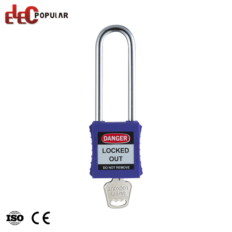 Design Upgrade Safe Lock Steel Nylon Shackle Safety Padlock with Master key