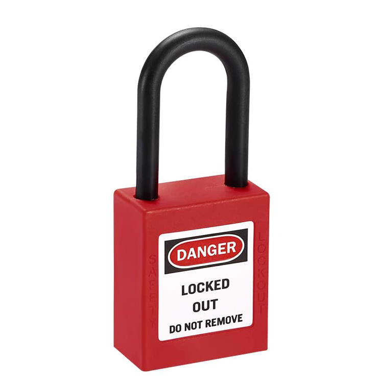 High Quality Top Security Industrial Insulation Safety Durable Plastic Nylon Lockout Padlock