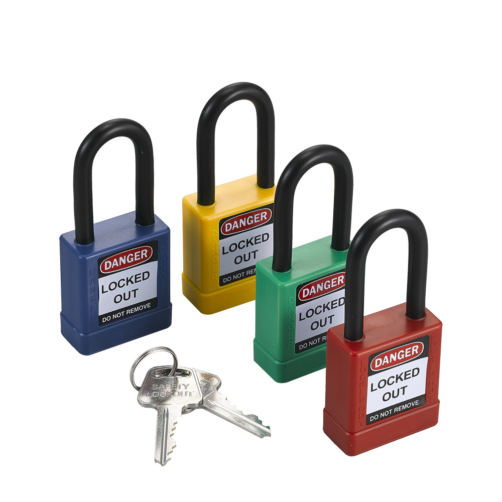 Elecpopular Industrial Top Security 38mm Pad locks Loto ABS Safety Padlock with Key