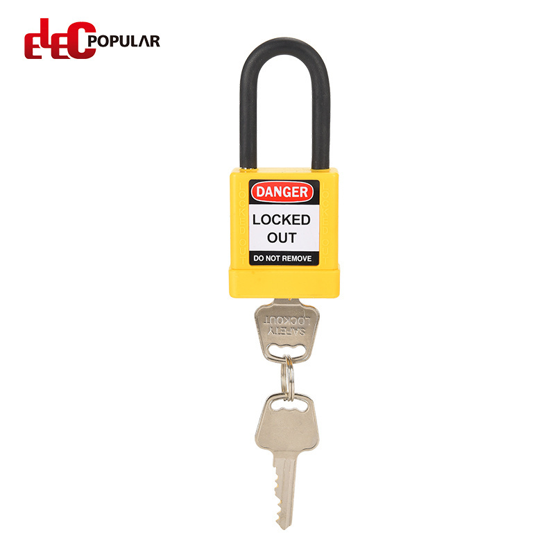 Elecpopular Industrial Top Security 38mm Pad locks Loto ABS Safety Padlock with Key