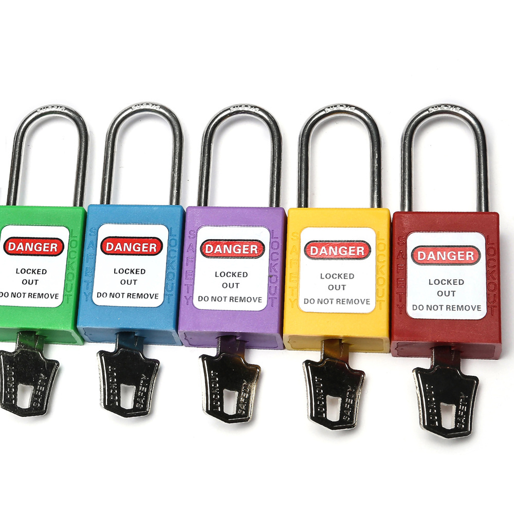 OEM Lockout Tagout 38mm Shackle Safety Padlock with Master Keys locks combination padlock safety lock out