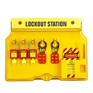 Elecpopular EP-B101  5 Padlock Position Unfilled Wall-mounted Transparent Cover Lockout Station Lockout Tagout