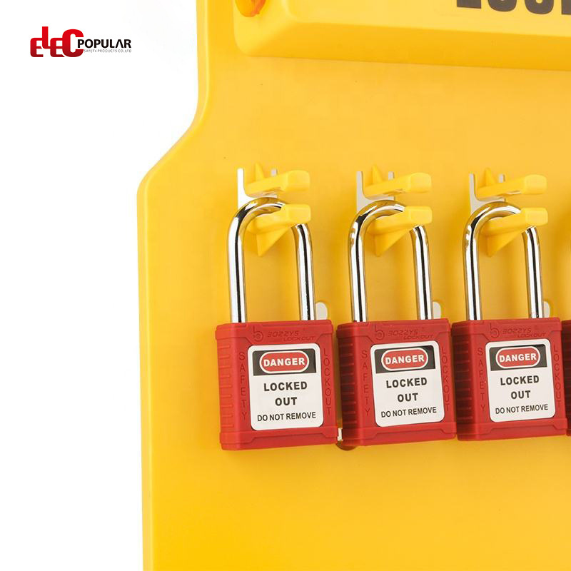 Elecpopular EP-B101  5 Padlock Position Unfilled Wall-mounted Transparent Cover Lockout Station Lockout Tagout