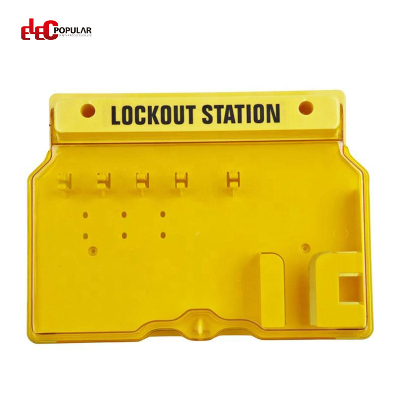 Elecpopular EP-B101  5 Padlock Position Unfilled Wall-mounted Transparent Cover Lockout Station Lockout Tagout