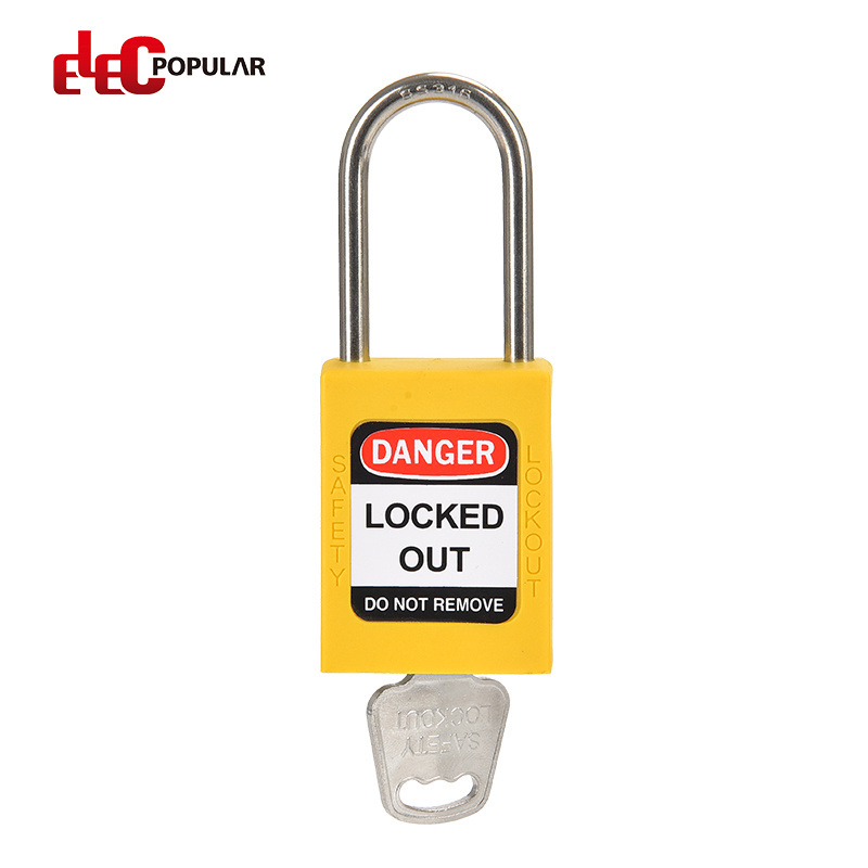 Elecpopular OEM Manufacturer's Industrial Equipment Safety Padlock 4*38MM Stainless Steel Shackle with Master Key for Overhaul