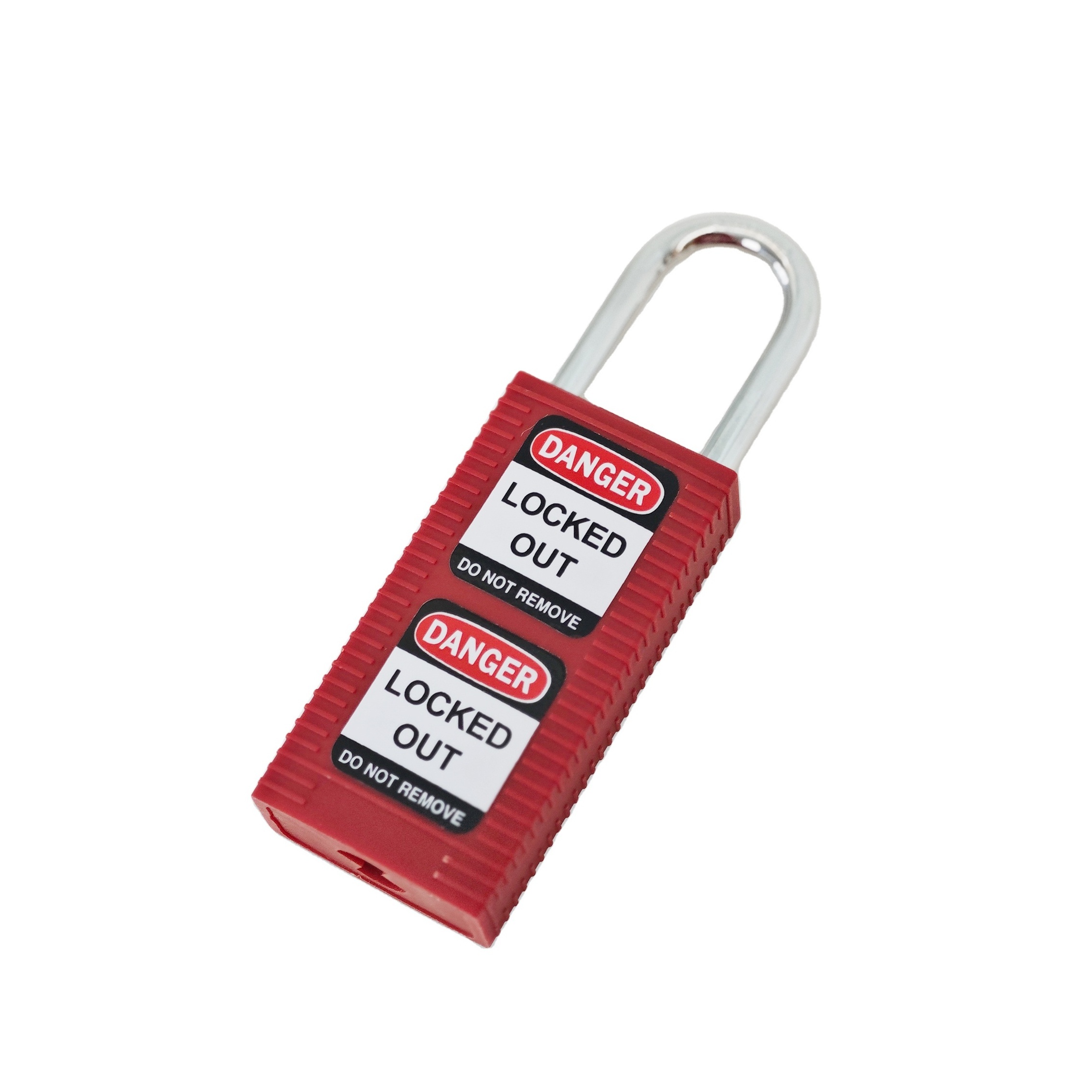 China Manufacturer's 76mm Insulation Nylon Shackle Padlock Long Lock Body & Non-Conductive Cylinder Lock Product