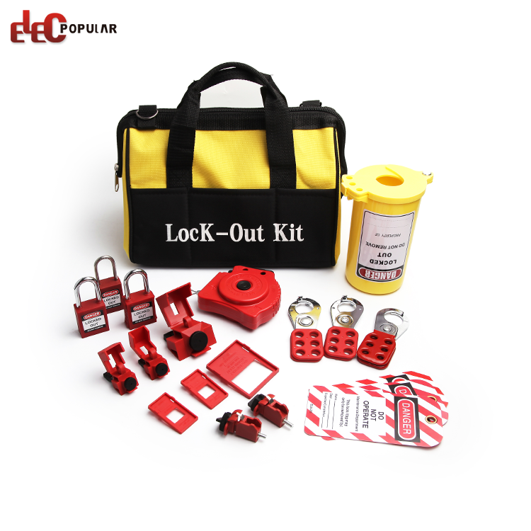 Muti Function Personal Safety Electrical Lockout Bag Kit With Padlocks And Cable Lock