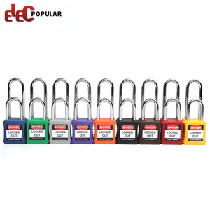 China Factory Waterproof Insulation Long Steel Shackle Pa Lock Body Plastic Safety Padlock