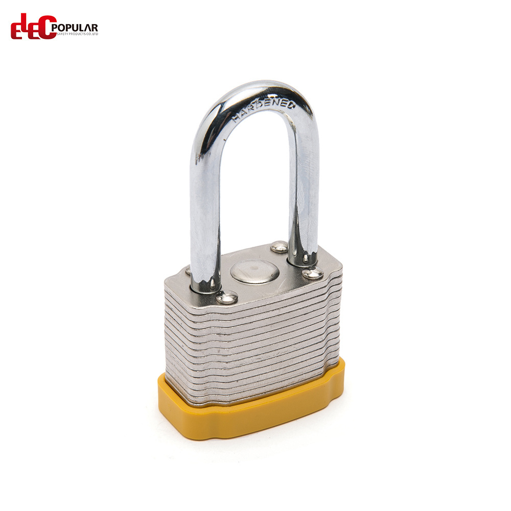 Best Rust-Proof 38mm Shackle Safety Steel Laminated Padlock With Two Keys