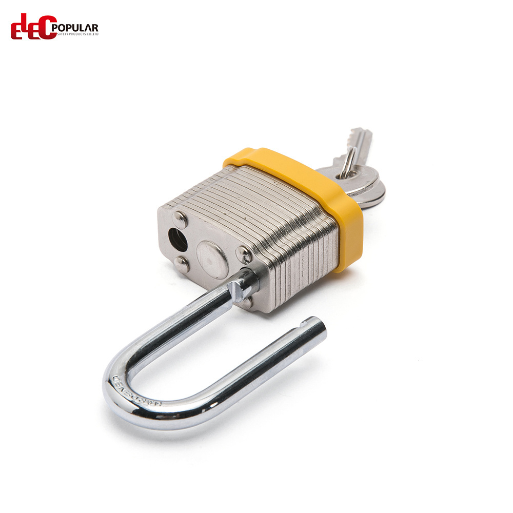 Best Rust-Proof 38mm Shackle Safety Steel Laminated Padlock With Two Keys