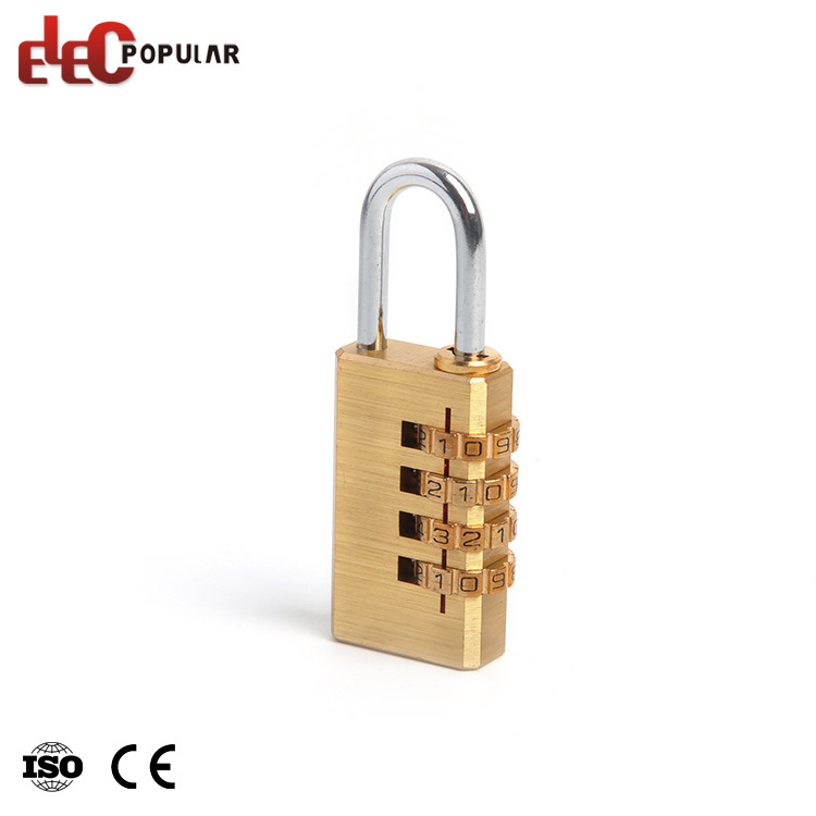 Small 4 Digital Security Anti-Rust Brass Combination Lock For Luggage Case