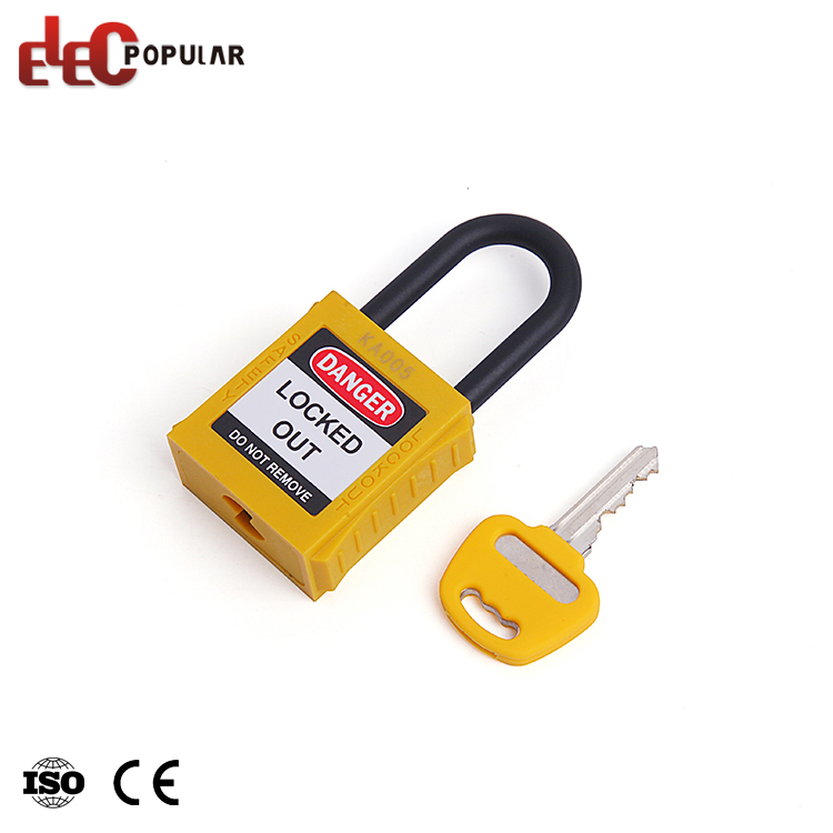 China Wholesale Nylon Shackle Industrial Safety Lock Padlock With Key