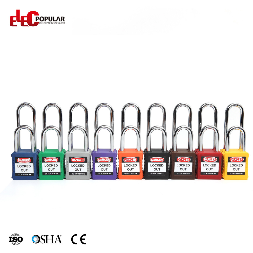 Elecpopular 38mm Multicolor Safety Padlock with Master Key Custom Laser Coding and Label for Overhaul of Industrial Equipment