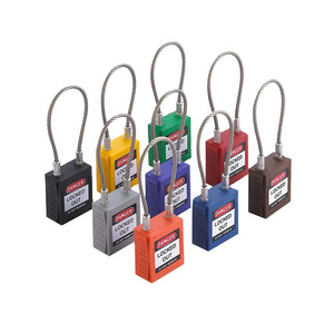 Elecpopular Master Keyed Industrial Cable Padlock Safety Lock Cylinders with Laser Coding and Label for Lockout-Tagout