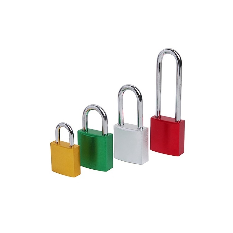 Various Sizes Durable Steel Shackle Safety Aluminum Padlock With Key