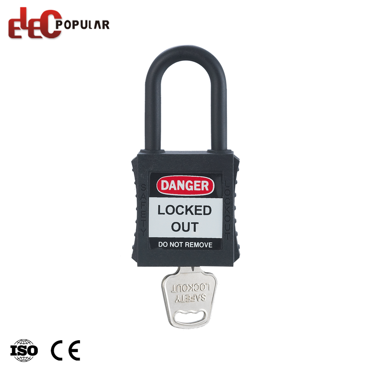 High Security Short Nylon Shackle Insulation ABS Safety Padlock