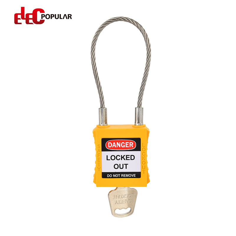 Elecpopular Master Keyed Industrial Cable Padlock Safety Lock Cylinders with Laser Coding and Label for Lockout-Tagout