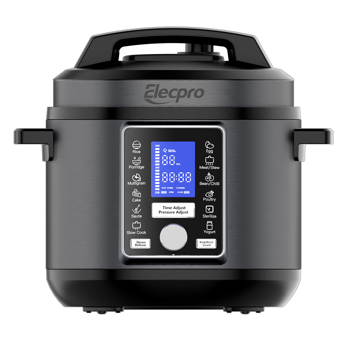 2023 best selling 6L 80kpa Multifunctional Liquid Crystal big Display Digital Control Electric Pressure Cooker