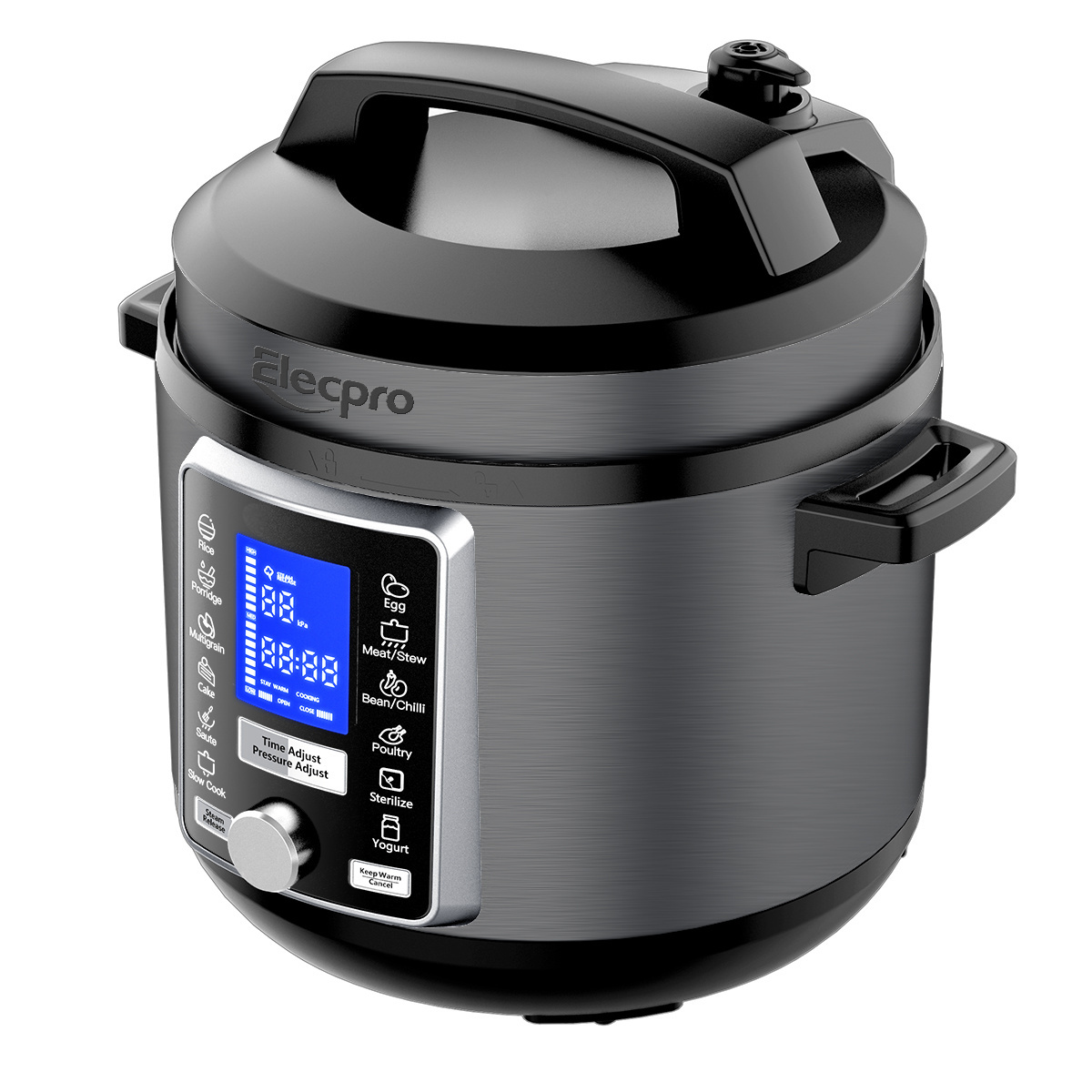 2023 best selling 6L 80kpa Multifunctional Liquid Crystal big Display Digital Control Electric Pressure Cooker