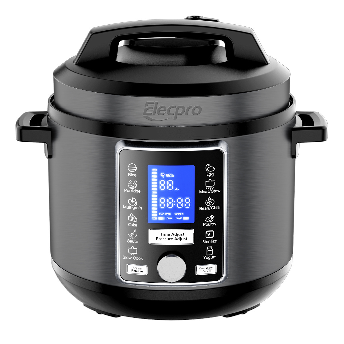 2023 best selling 6L 80kpa Multifunctional Liquid Crystal big Display Digital Control Electric Pressure Cooker