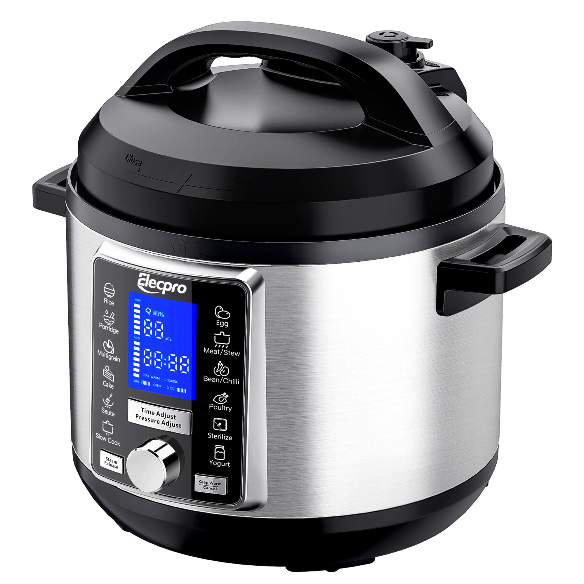 2024 Hot sale 6L 1000W 80kPa LED Display Digital non-stick coating stainless steel Electric Pressure Cooker