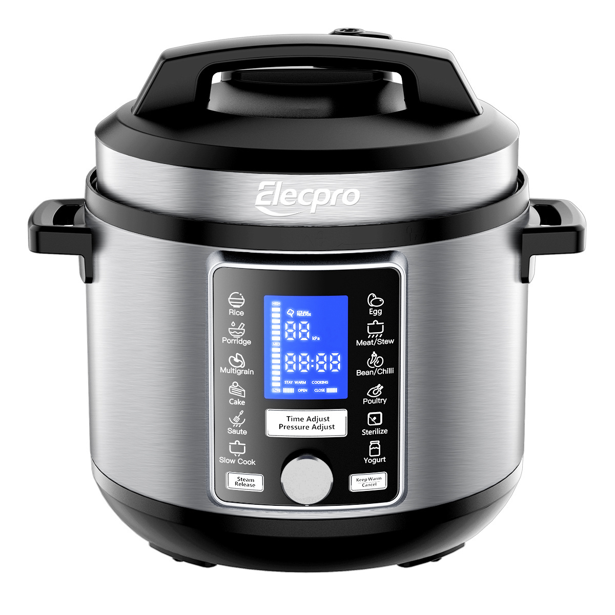 profession Factory 6L 1000W 80kPa Multifunctional Liquid Crystal Display Digital Control Electric Pressure Cooker