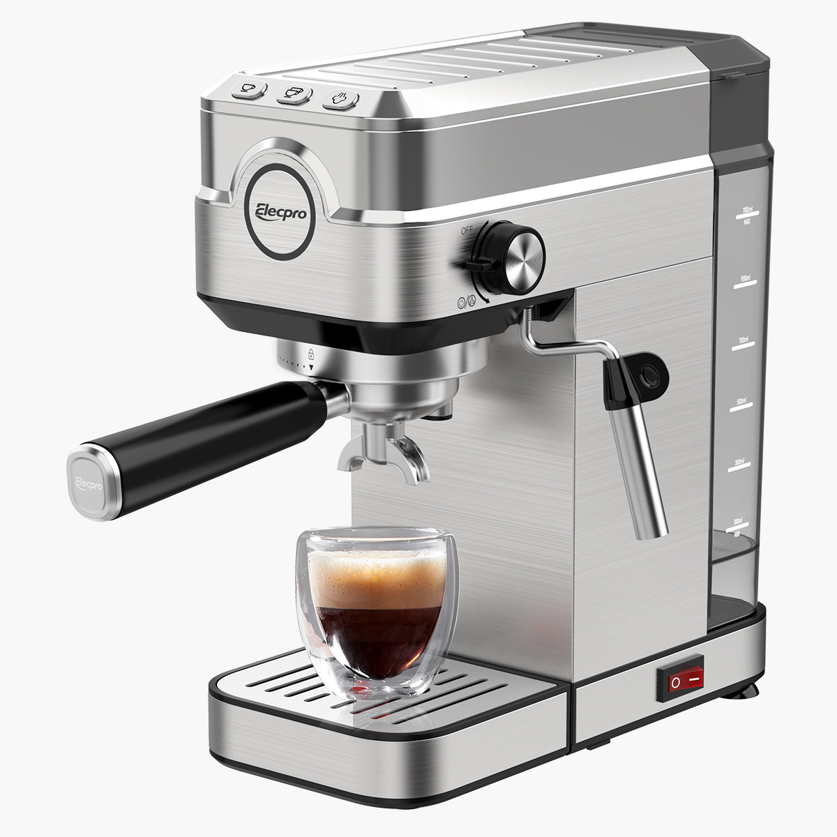 New Arrival Home 15 Bar 20 Bar Stainless Steel Portafilter Pre Injection Espresso Coffee Maker Machine