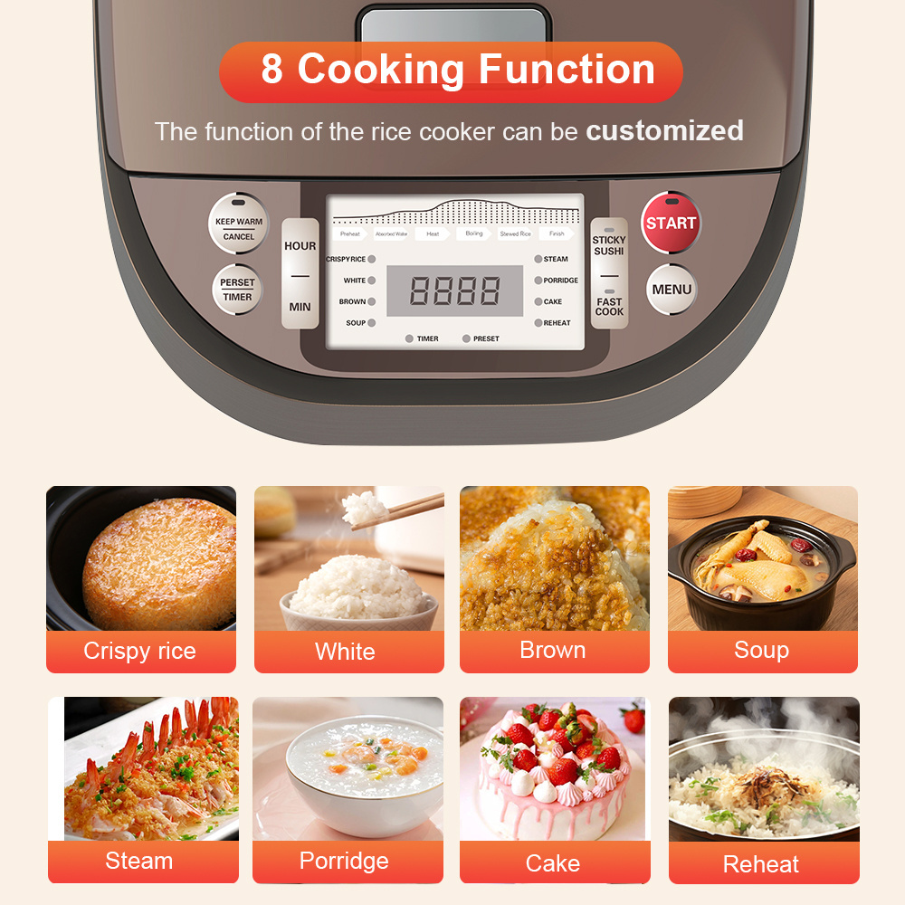 10 Cup Household UL ETL CE Certification Drum Body Keep Warm Non-stick Coating Inner Pot smart Rice Cooker