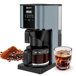 High quality supplier Professional programmable Smart Stainless Steel Design 10 cup Drip Coffee Maker With Grinder