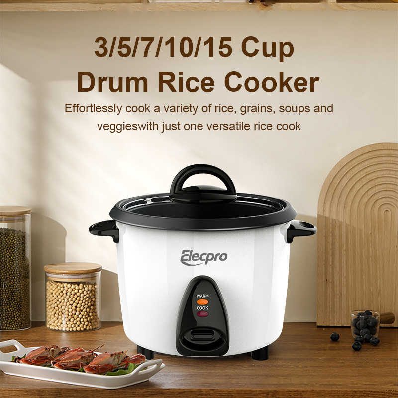 Factory Price National plastic 3cup 5cup 7cup 10cup 15cup Rice Cooker Two Cooking Mode Setting electric Drum Rice Cooker