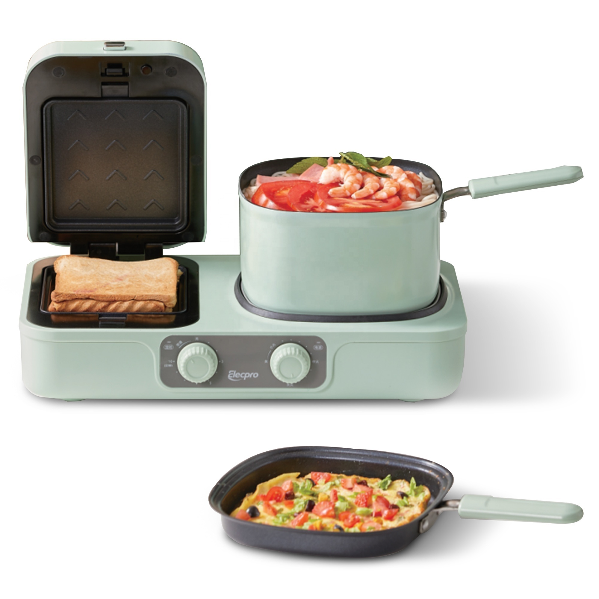 High quality Multifunctional breakfast machine 3 in 1 breakfast  sandwich maker for home use