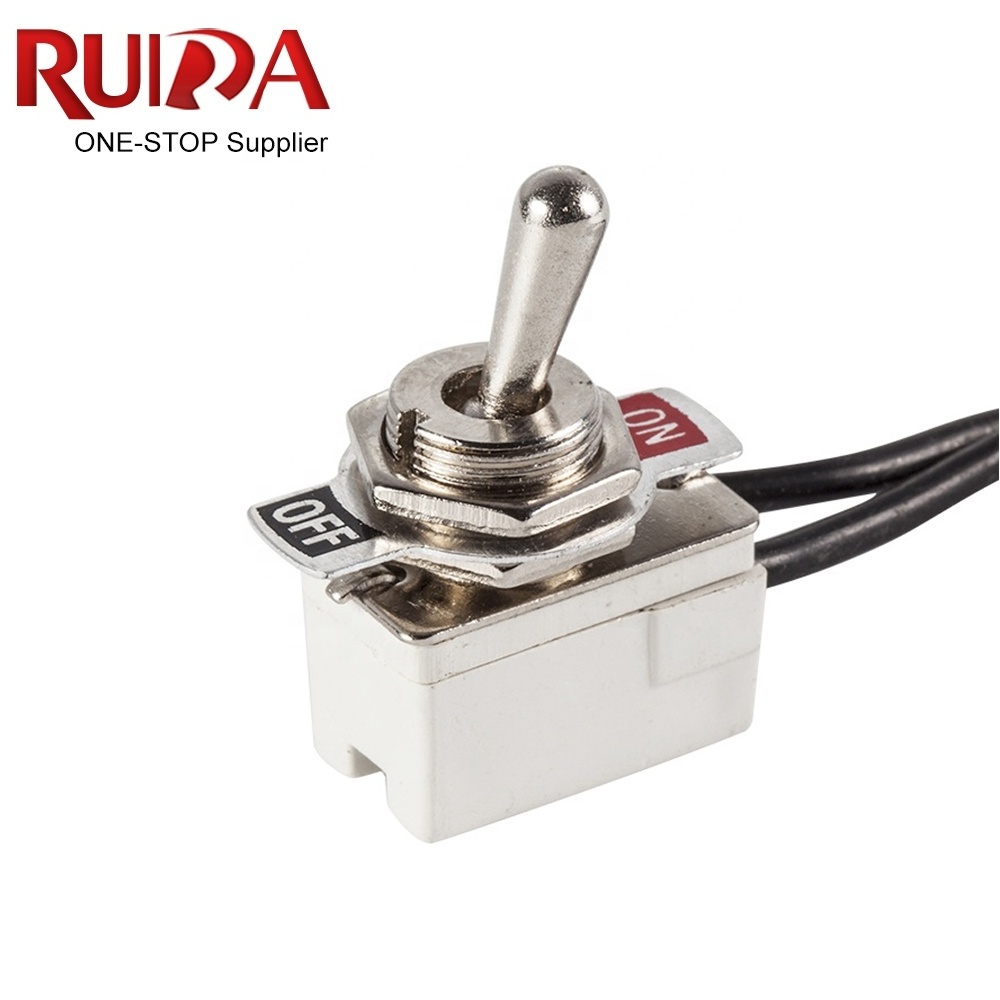 TS61 KNS-2 ON-OFF 3A 250V  6A 125VAC 10A 12VDC SPST 2P white prewired White toggle switch