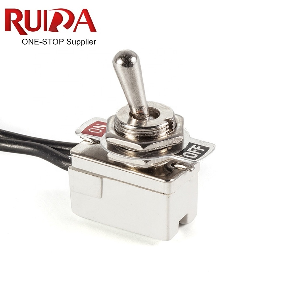 TS61 KNS-2 ON-OFF 3A 250V  6A 125VAC 10A 12VDC SPST 2P white prewired White toggle switch