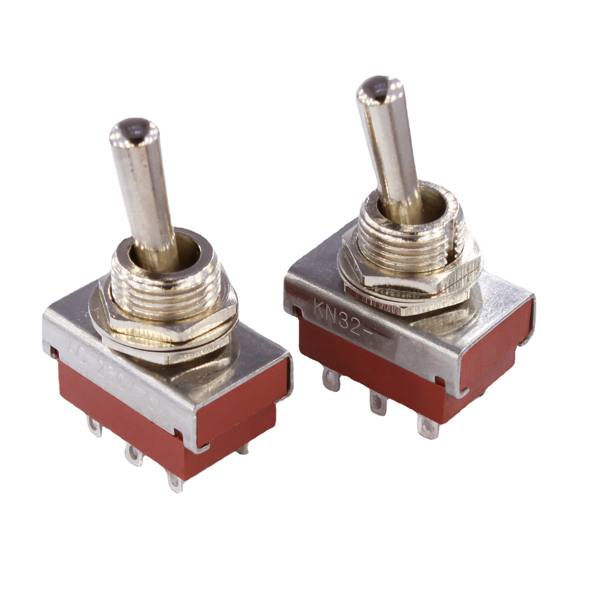 High quality 6Pin 12mm KN32 toggle switch ON-ON 2 way DPDT 5A 250V  toggle switch