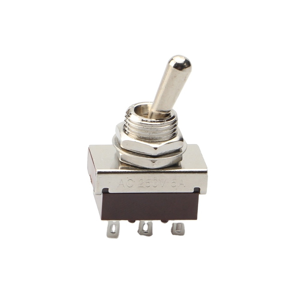 High quality 6Pin 12mm KN32 toggle switch ON-ON 2 way DPDT 5A 250V  toggle switch