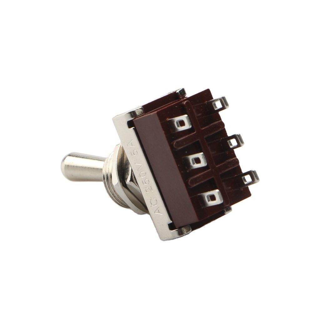 High quality 6Pin 12mm KN32 toggle switch ON-ON 2 way DPDT 5A 250V  toggle switch