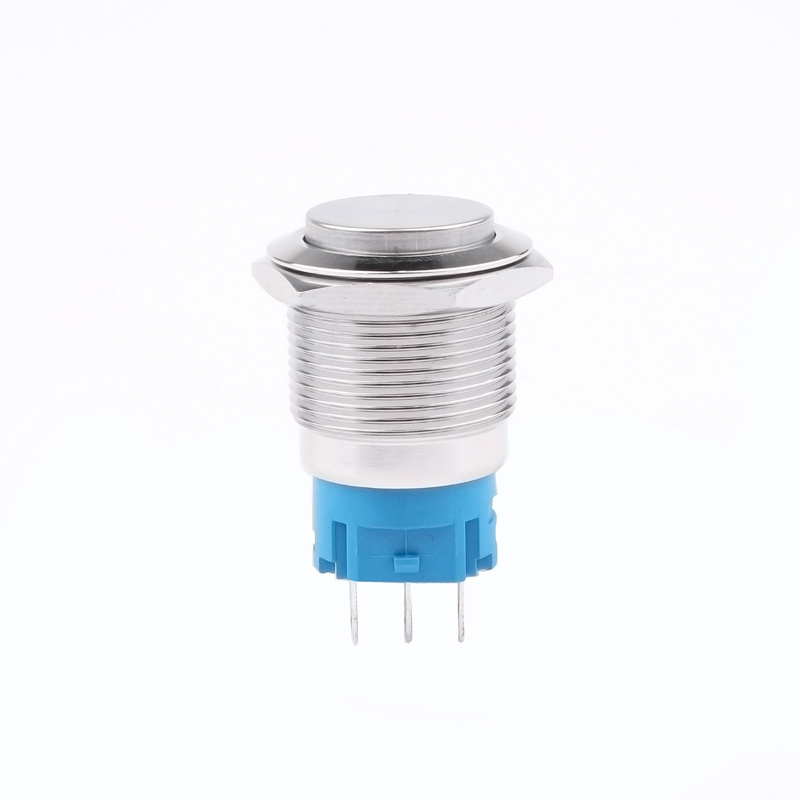 Stainless steel no nc 3 pin 2 step dia.19mm momentari metal push button switch