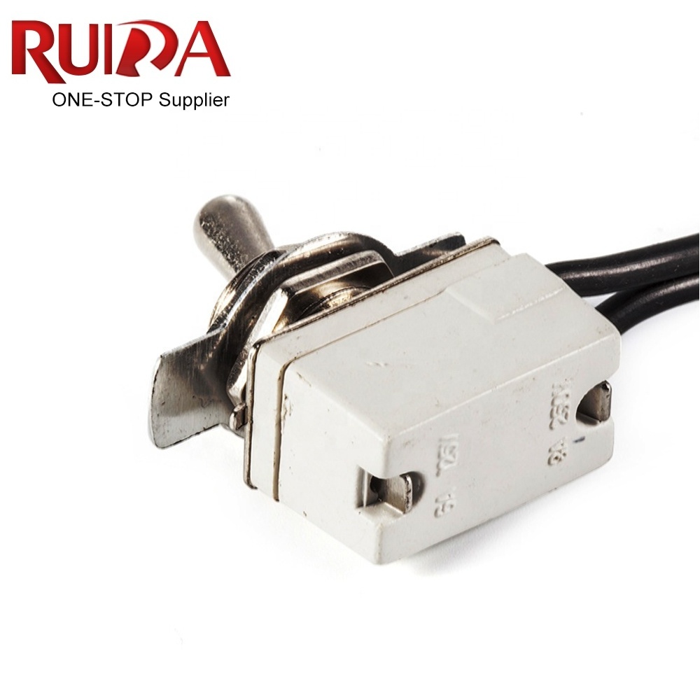 TS61 KNS-2 ON-OFF 3A 250V  6A 125VAC 10A 12VDC SPST 2P white prewired White toggle switch