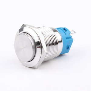 Stainless steel no nc 3 pin 2 step dia.19mm momentari metal push button switch