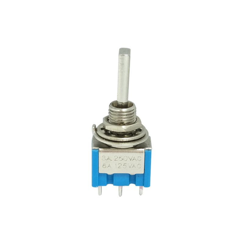 6mm button switch mts-102 / 103 flat handle toggle switch 3-pin flat head button toggle switch