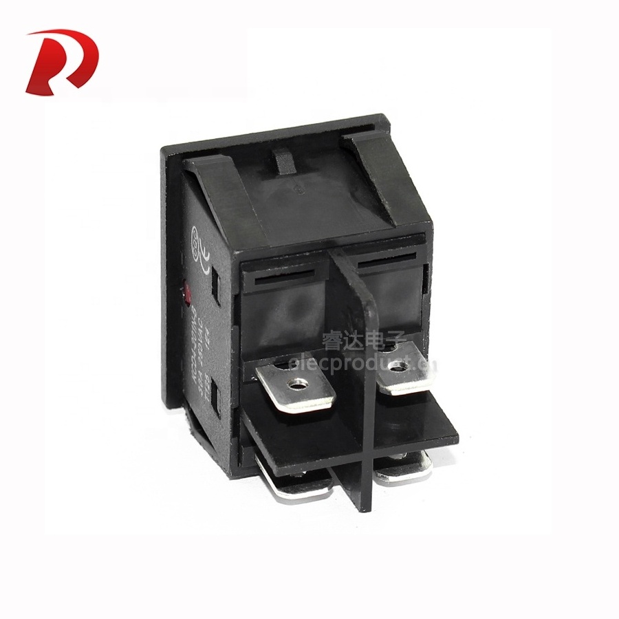 Big current KCD4 power switch with red led light KCD4-201N 4 pin ON OFF 30A 250V rocker switch