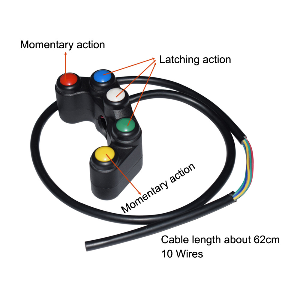 12V Aluminum Motorcycle Switches 7/8