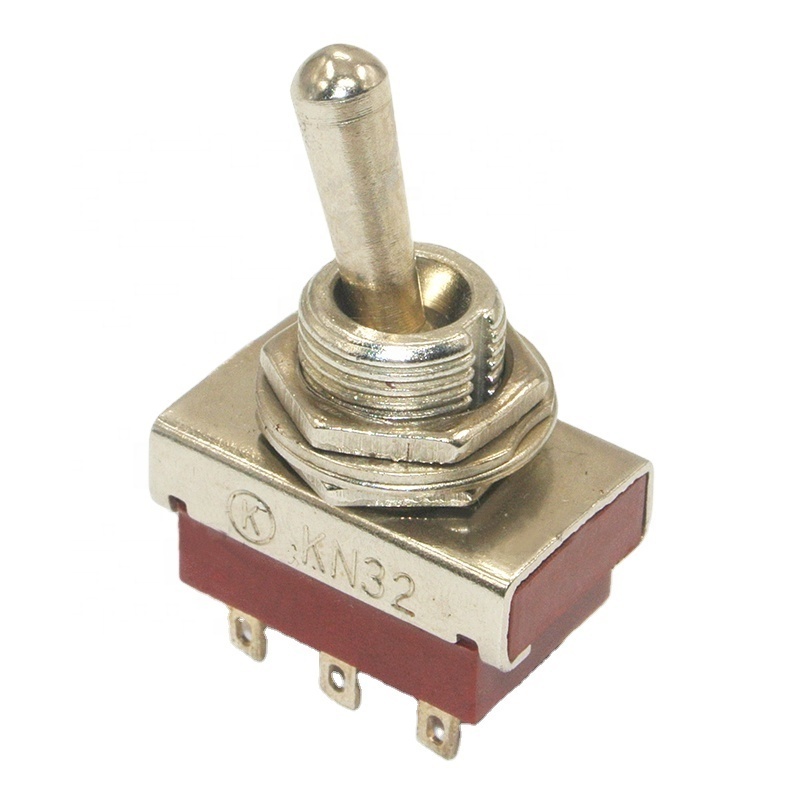 High quality 6Pin 12mm KN32 toggle switch ON-ON 2 way DPDT 5A 250V  toggle switch