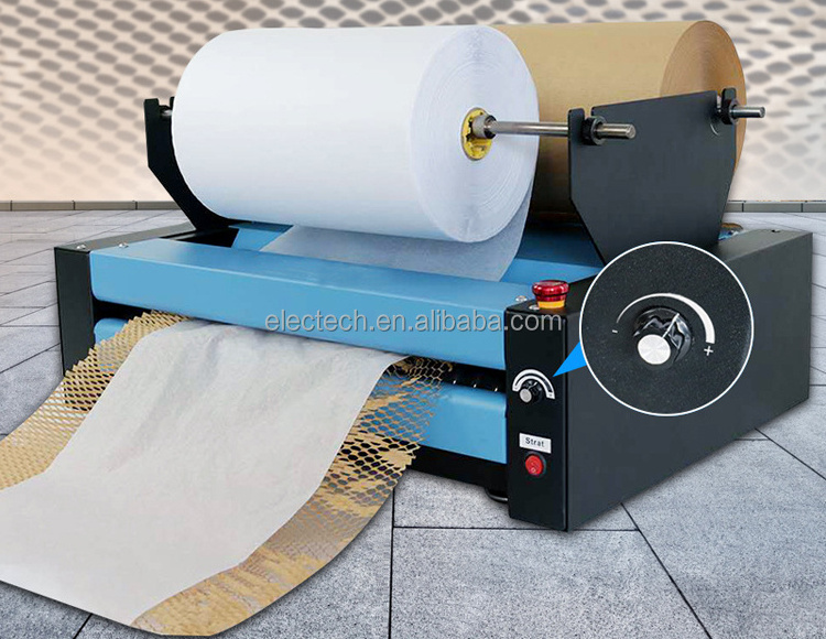 Desktop Electric Kraft Honeycomb Paper Wrapping Machine Paper Packing Machine With Sliding Cutter