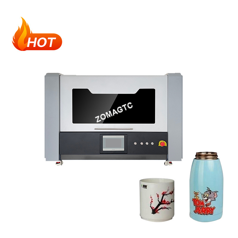 On Demand Water Bottle Plastic Coffee mugs CMYKW Digital Printer Machine UV Cylinder Printer