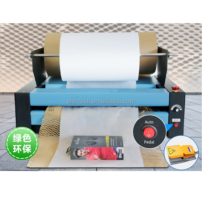 Desktop Electric Kraft Honeycomb Paper Wrapping Machine Paper Packing Machine With Sliding Cutter