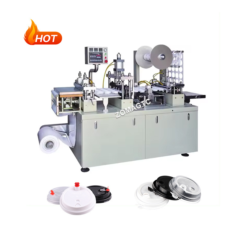 Automatic Pet Plastic Cup Cover Lids Forming Molding Thermoforming Machines Disposable Coffee PP Plastic Cup Lid Making Machine