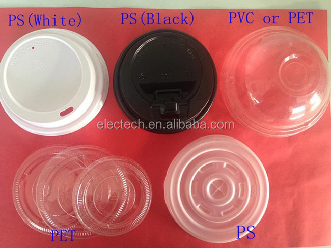 Automatic Pet Plastic Cup Cover Lids Forming Molding Thermoforming Machines Disposable Coffee PP Plastic Cup Lid Making Machine