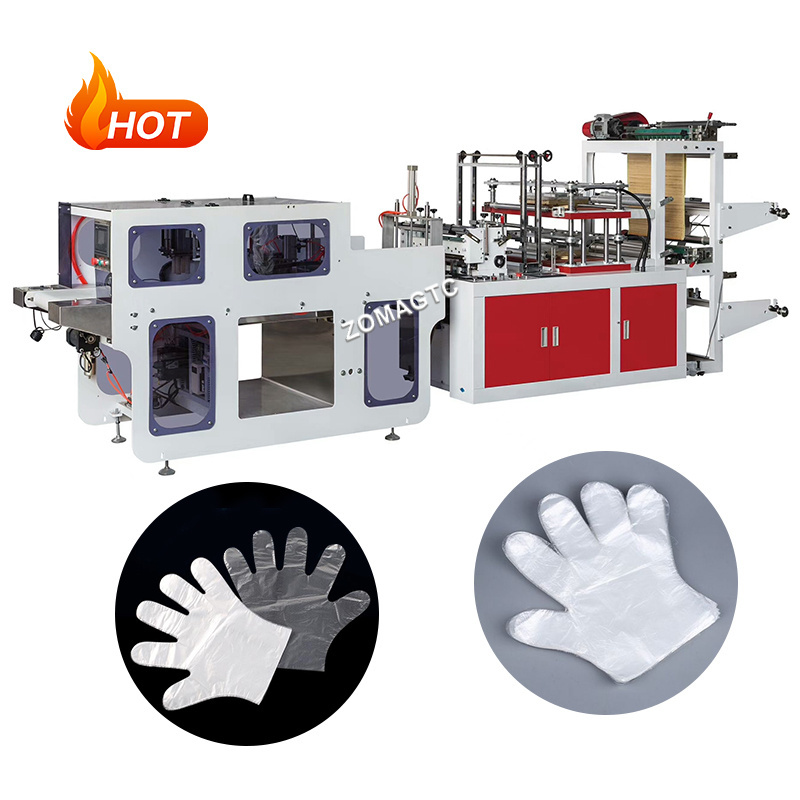 Automatic Polyethylene PE Hand Gloves Manufacturing Machine Price Line Biodegradable Disposable Plastic Glove Making Machines